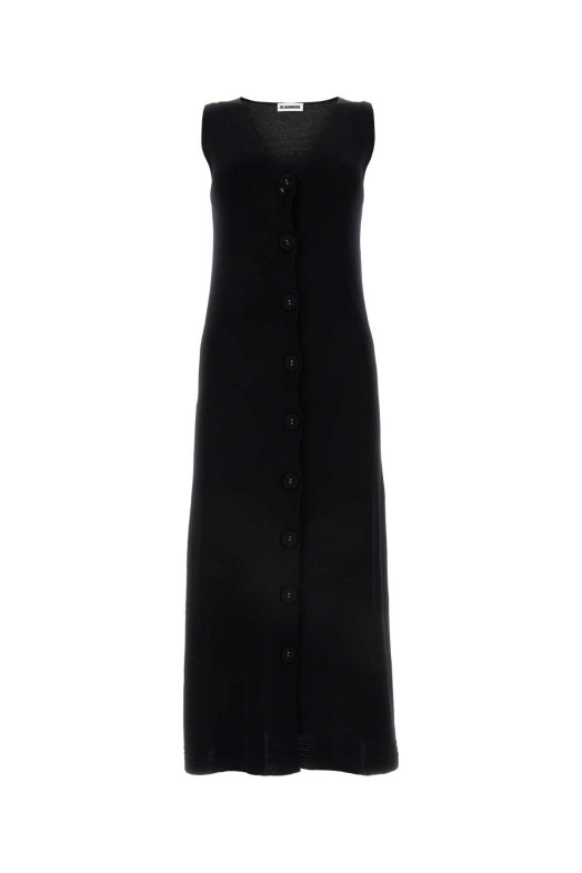 Black stretch cotton blend dress JIL SANDER (J02CT0261J15391)