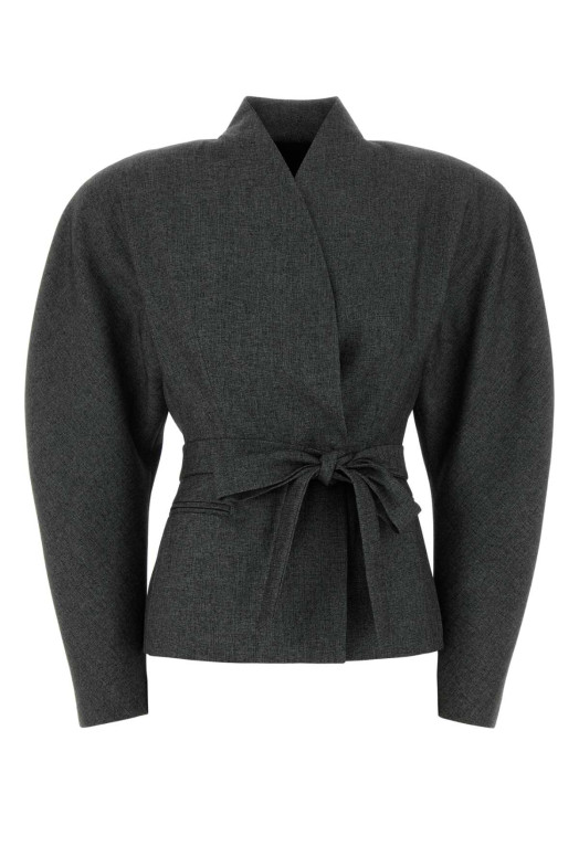 Charcoal jersey Margaux blazer Black-grey THE ANDAMANE (T203064BTNP269)