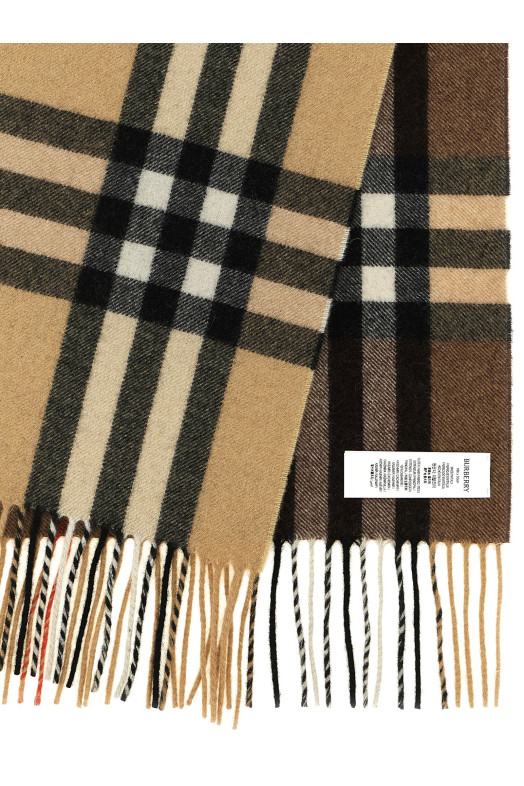 House Check large scarf Beige