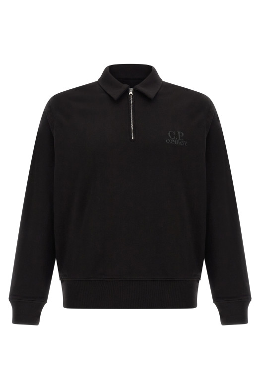 Black cotton fleece sweatshirt Black