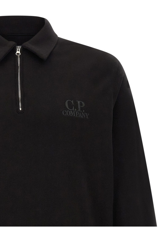 Black cotton fleece sweatshirt Black