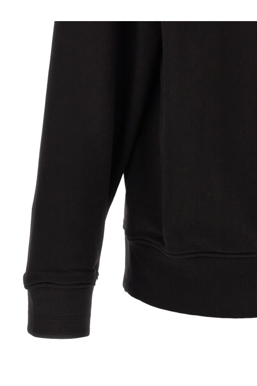 Black cotton fleece sweatshirt Black