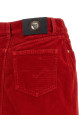 Юбка из вельвета, красная VERSACE 10267491A191671DA80