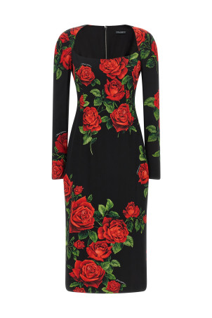 'Rose' longuette dress Multicolor