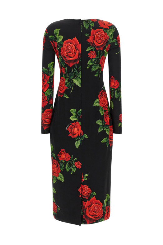 'Rose' longuette dress Multicolor