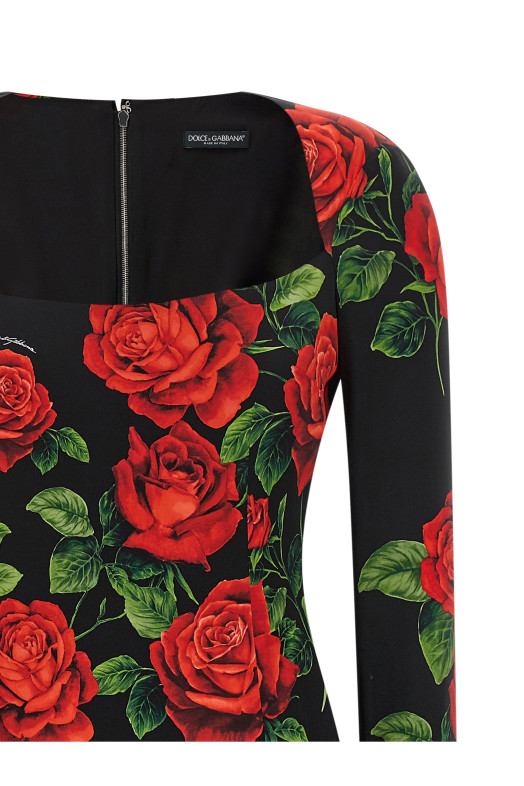 'Rose' longuette dress Multicolor