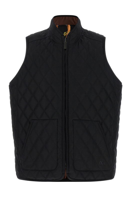 Двусторонний жилет из шелкового твила, многоцветный GUCCI 871691ZAVDH1190