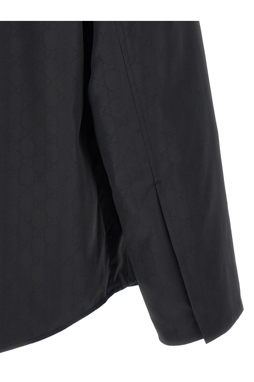 GG silk faille jacket Black