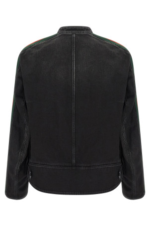 'Web' biker jacket Black
