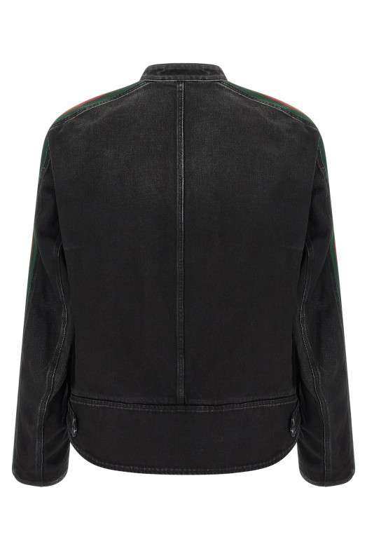 'Web' biker jacket Black