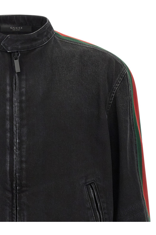 'Web' biker jacket Black