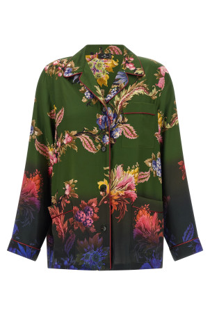 Floral print shirt Green