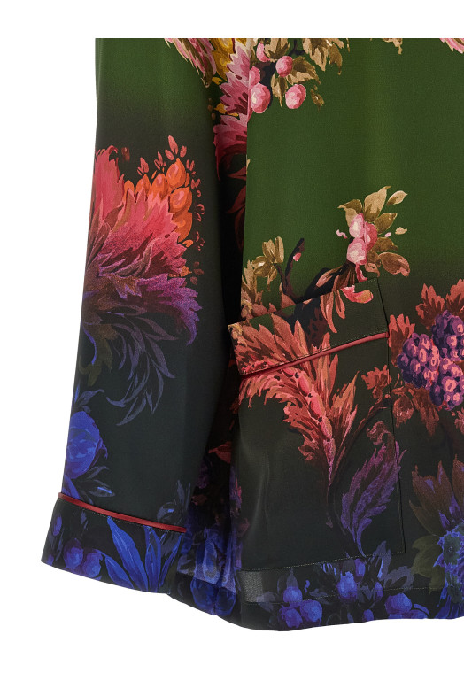 Floral print shirt Green