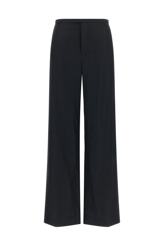 Blue light wool pants Blue