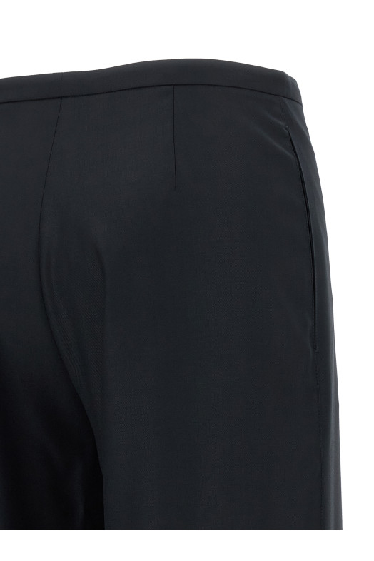Blue light wool pants Blue