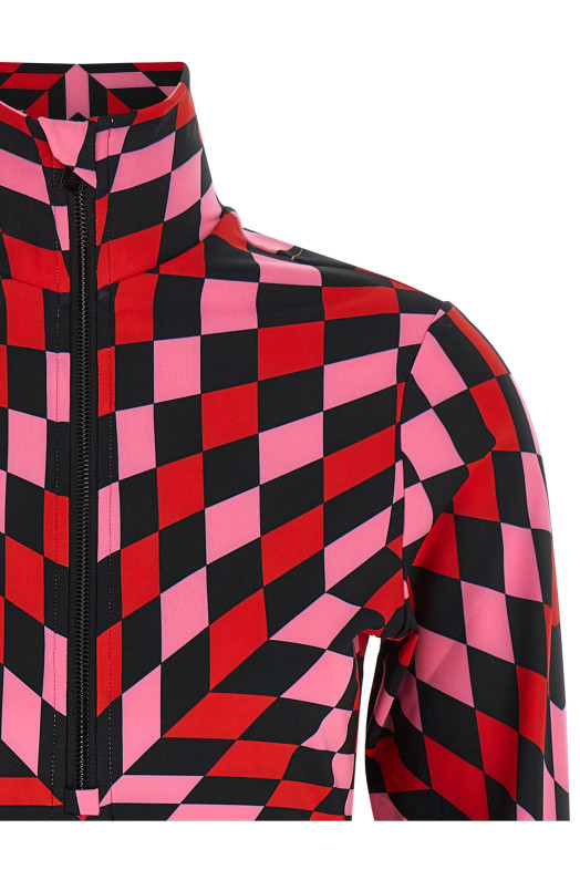 Multicolor 'Chesu' ski jersey Red