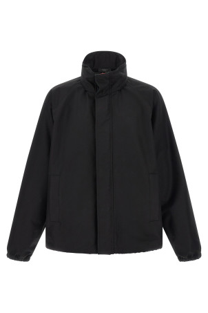 Removable hood jacket Black