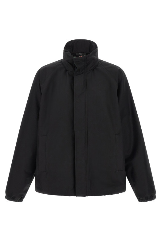 Removable hood jacket Black