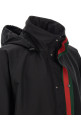 Removable hood jacket Black