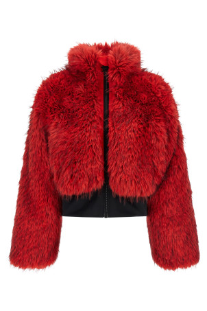 Red 'Fuwa' jacket Red