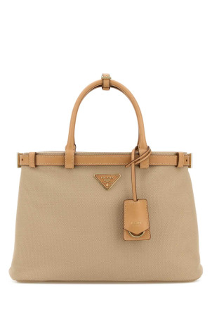 Beige canvas shopping bag PRADA (1BA417VOYM2FPV)