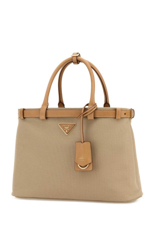 Beige canvas shopping bag PRADA (1BA417VOYM2FPV)