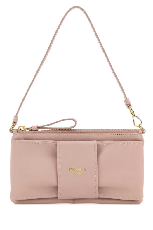 Antiqued pink nappa leather shoulder bag PRADA (1MB0822DX8)