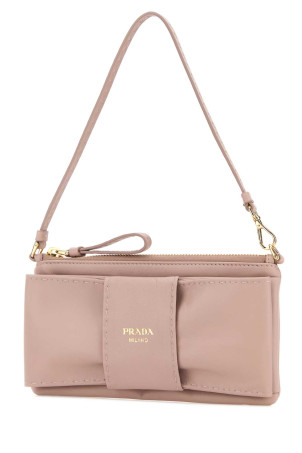 Antiqued pink nappa leather shoulder bag PRADA (1MB0822DX8)