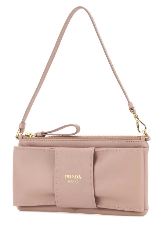 Antiqued pink nappa leather shoulder bag PRADA (1MB0822DX8)