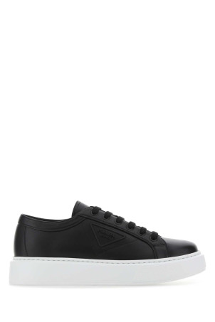 Black leather sneakers PRADA (4E3560A21)