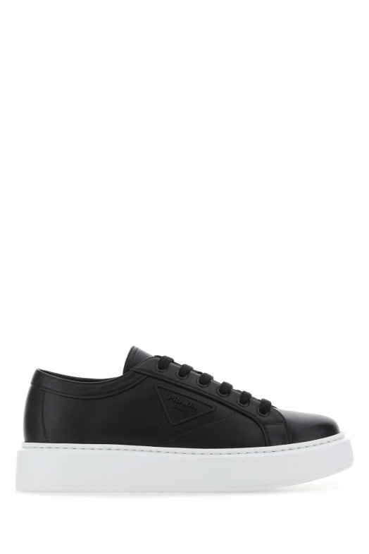 Black leather sneakers PRADA (4E3560A21)