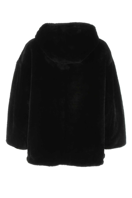 Black reversible fur coat Black PRADA (58A0671Y7Q)