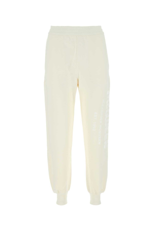 Хлопковые джоггеры цвета слоновой кости ALEXANDER MCQUEEN (687037QZAHR)