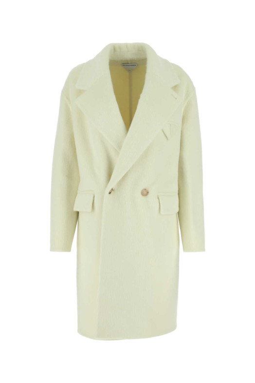 Ivory wool blend coat BOTTEGA VENETA (689344V2C90)