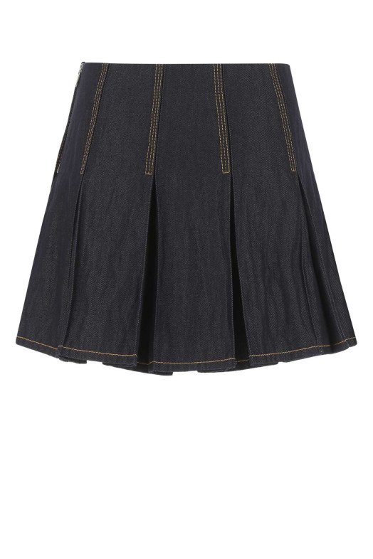Dark blue denim mini skirt BOTTEGA VENETA (700946V1VA0)