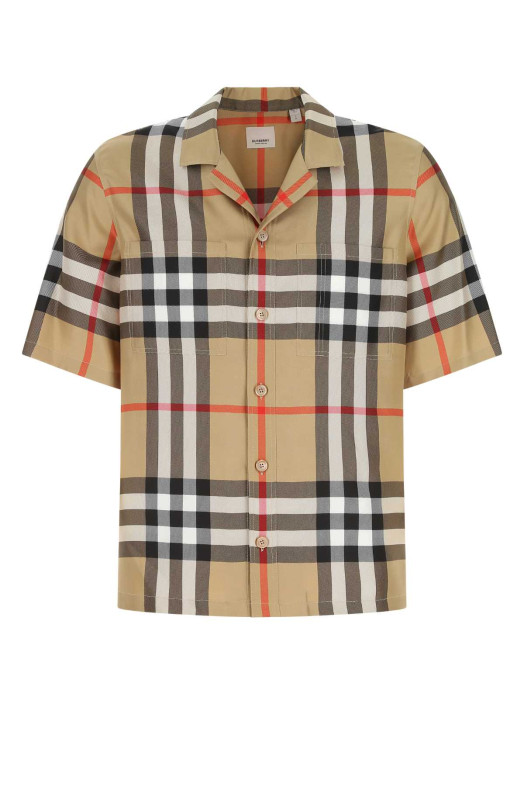 Embroidered silk shirt Multicolor BURBERRY (8050279)
