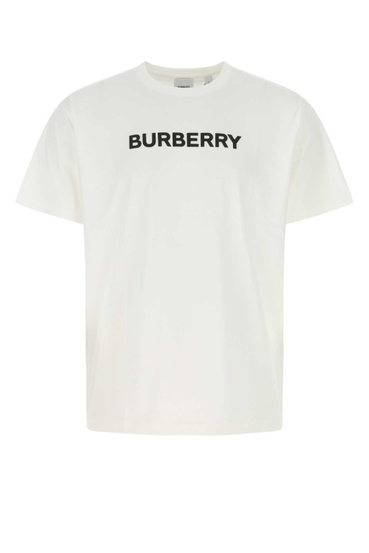 Белая хлопковая футболка White BURBERRY (8055309)