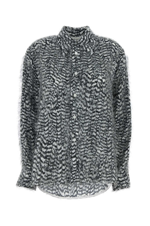 Рубашка из вискозы с принтом BOTTEGA VENETA (A004PCV71G0)