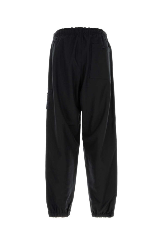 Брюки из шерстяной смеси цвета «полуночный синий» Black STONE ISLAND (L2S153100024S0F24)