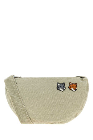 Sage green denim crossbody bag MAISON KITSUNE (MRUBT20WW9112)