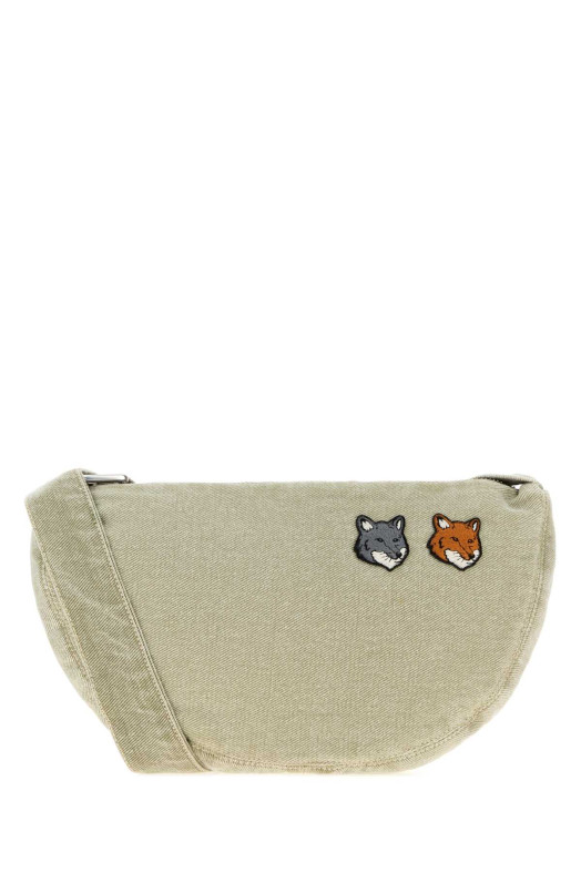 Sage green denim crossbody bag MAISON KITSUNE (MRUBT20WW9112)