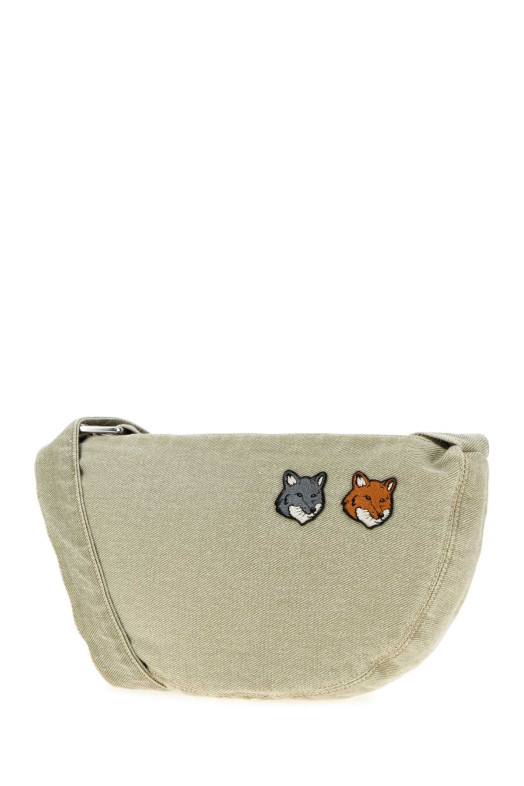 Sage green denim crossbody bag MAISON KITSUNE (MRUBT20WW9112)