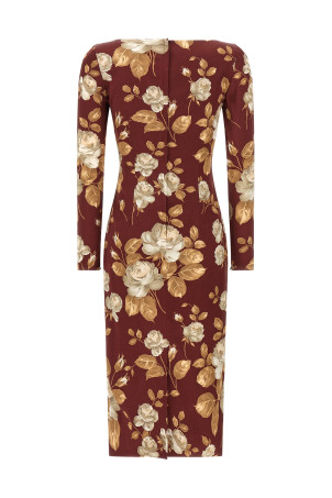  Сукня з принтом троянд, різнокольорова DOLCE & GABBANA F6TYGTFSIB8HR5QQ