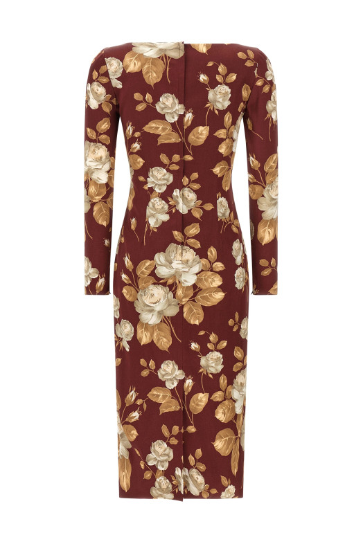  Платье с розовым принтом, разноцветное DOLCE & GABBANA F6TYGTFSIB8HR5QQ