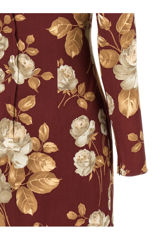  Платье с розовым принтом, разноцветное DOLCE & GABBANA F6TYGTFSIB8HR5QQ