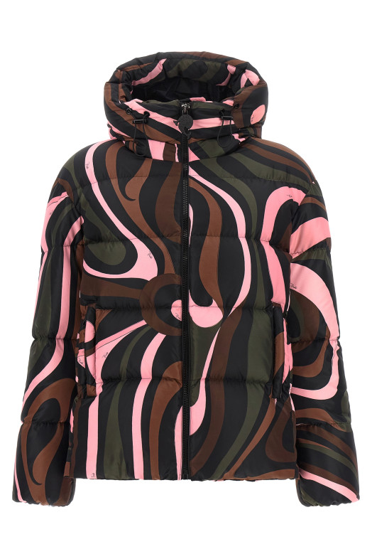 Multicolor 'Marmo' down jacket Multicolor