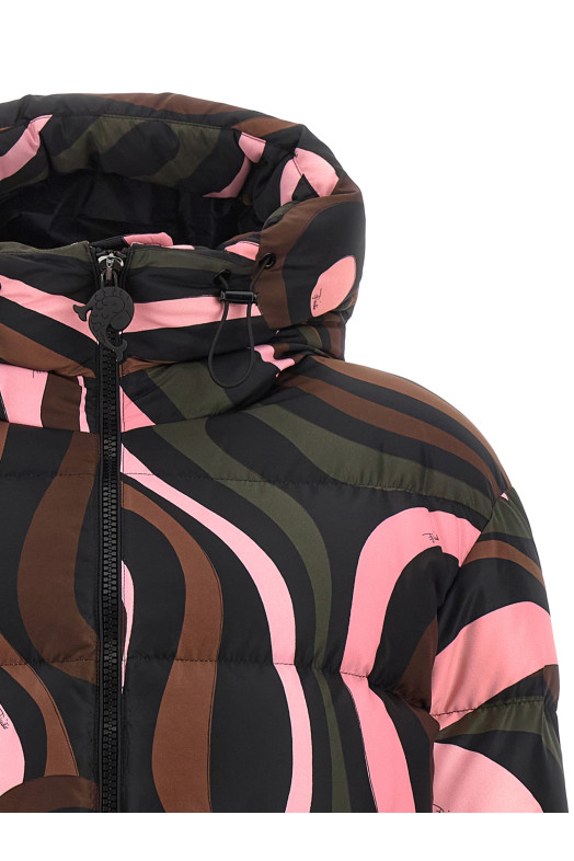 Multicolor 'Marmo' down jacket Multicolor
