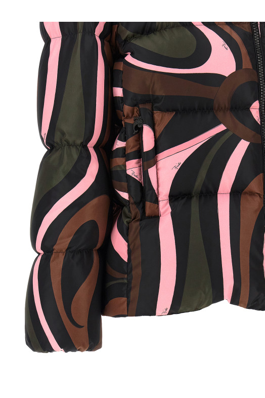 Multicolor 'Marmo' down jacket Multicolor