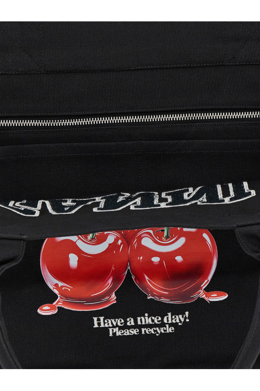 'Black XXL Cherry Tote' shopping bag Black