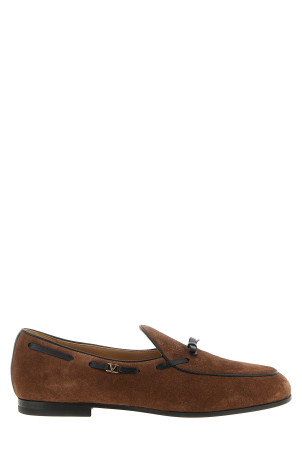 Мокасини Valentino Garavani, коричневі, з коричневою шкірою Y0S0O34ULY1LU